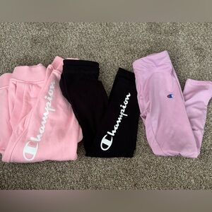 Set of 3 Champion Pants Girls Size 4